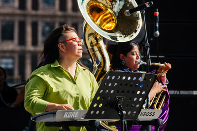 Renee Goust & Pilla Piano en el Zócalo CDMX